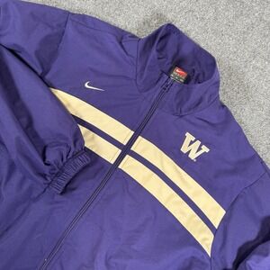 Nike Washington Huskies Jacket Mens Small Purple Full Zip Windbreaker Athletic